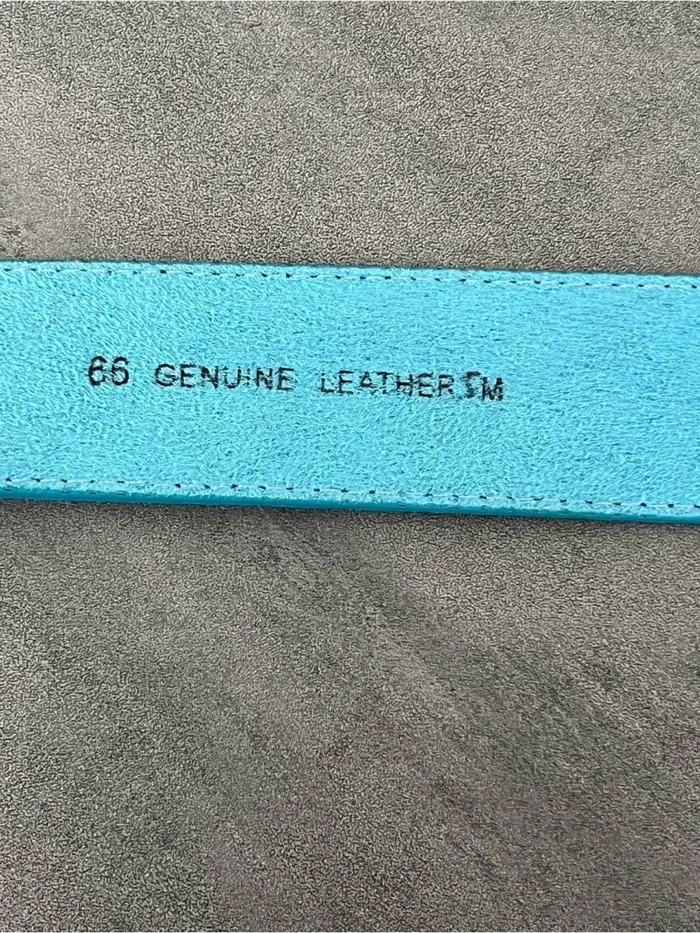DC Vintage Turquoise Beaded Belt Buckle‎ Leather Women’s Size Medium / Large